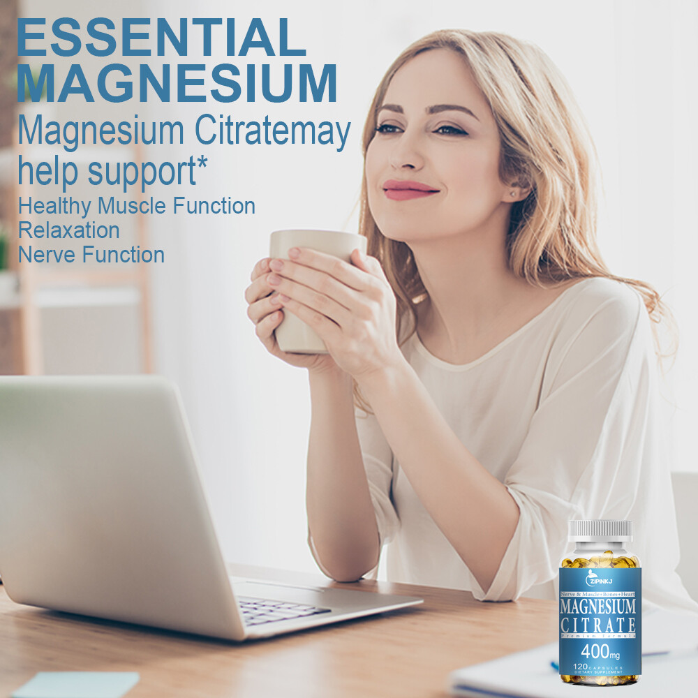 Magnesium Citrate Capsules Extra Strength High Absorption Magnesium Supplement