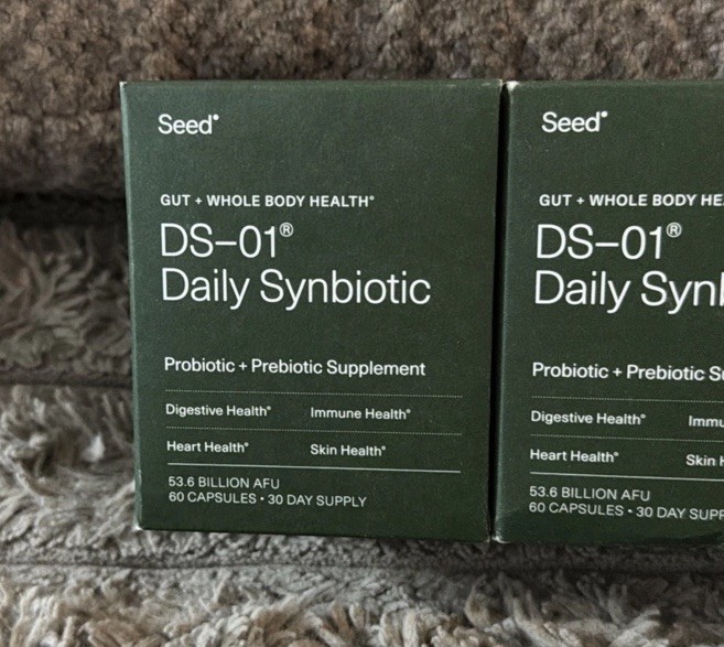 Lot Of 3 – SEED DS-01 DAILY SYNBIOTIC PROBIOTIC 60 capsules SEALED