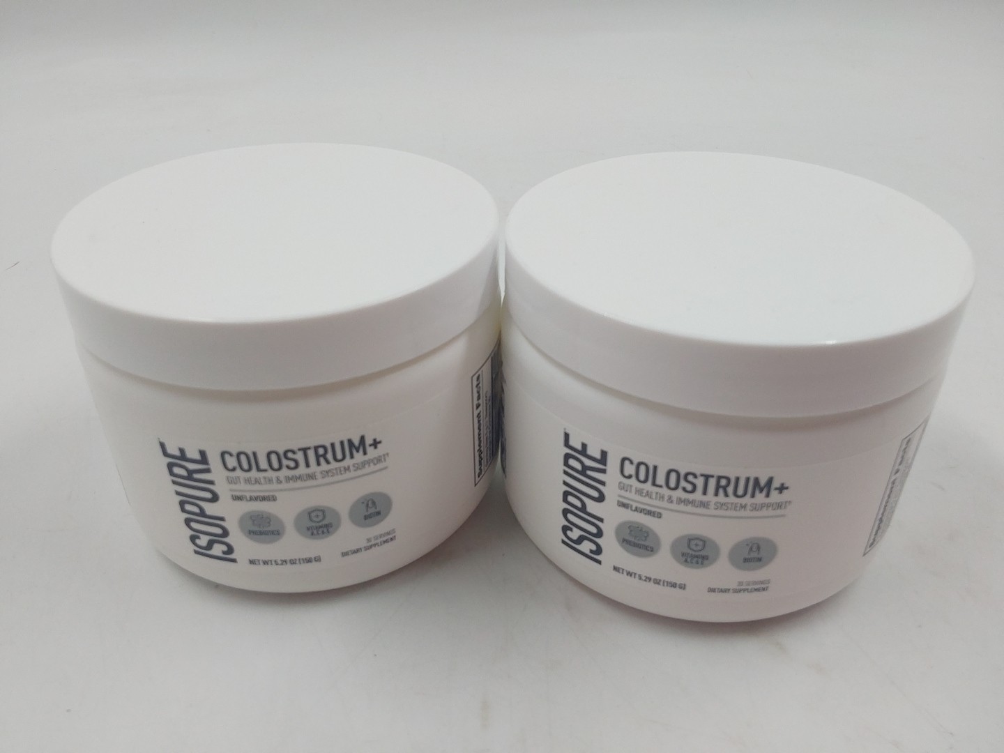 Lot Of 2 Isopure Colostrum+, Unflavored, 5.29 oz (150 g) Healthy Living