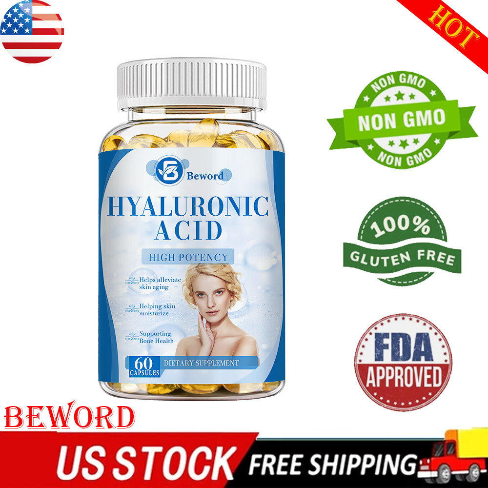 Hyaluronic Acid Anti Aging Hydrating Capsules Wrinkles Fine Lines Joint Health