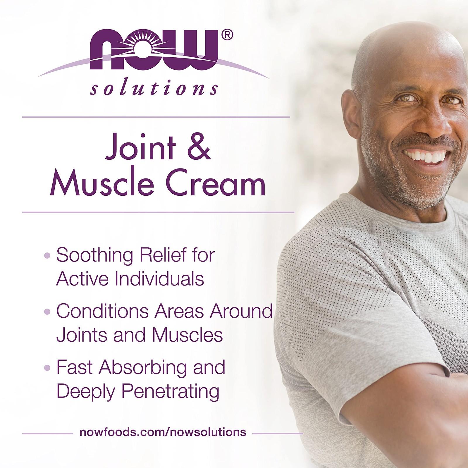 Now Solutions Joint Muscle Cream 4 Fl Oz Glucosamine Capsaicin Boswellia