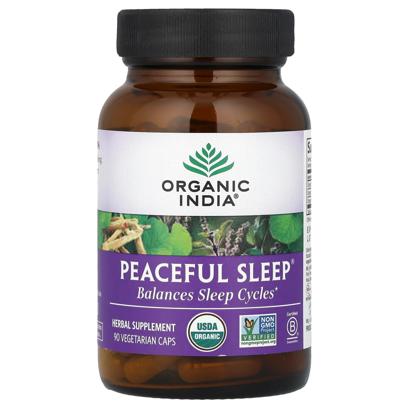 2 X Organic India, Peaceful Sleep�, 90 Vegetarian Caps