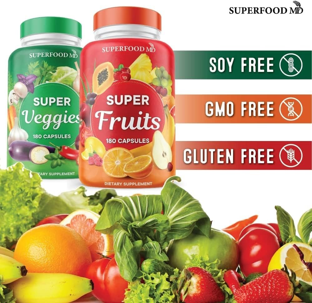 Ultimate Superfood Blend – 360 Olive Leaf-Infused Fruit & Veggie Capsules