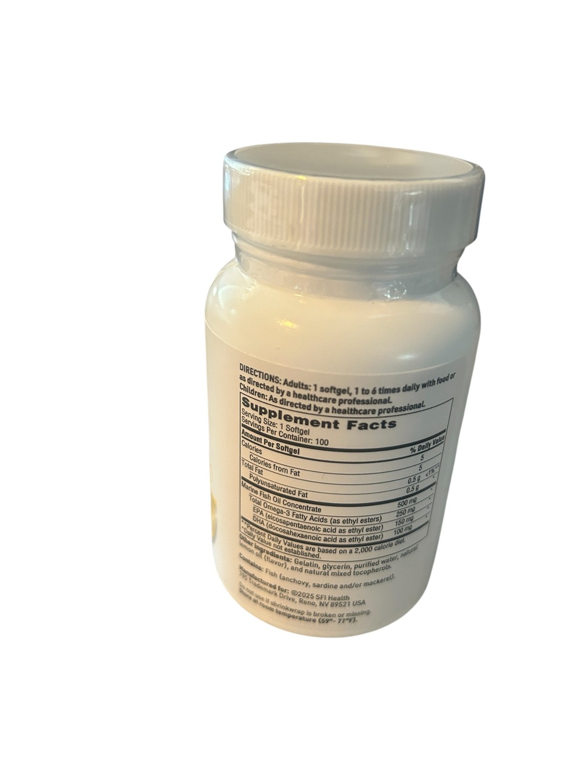 Klaire Labs OMEGA 3 MINI Lemon Flavor Softgel Ultra Pure Fish Oil 100 Capsules