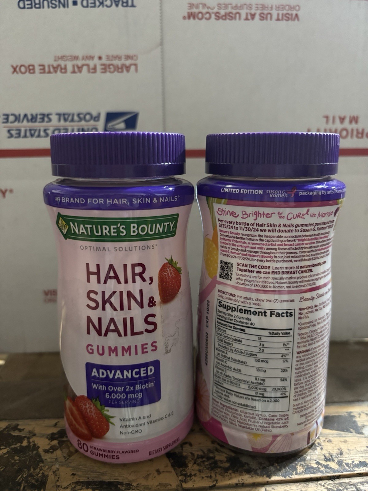 Nature’s Bounty Advanced Hair Skin & Nails Gummies SEALED 10/2026, Lot of 2