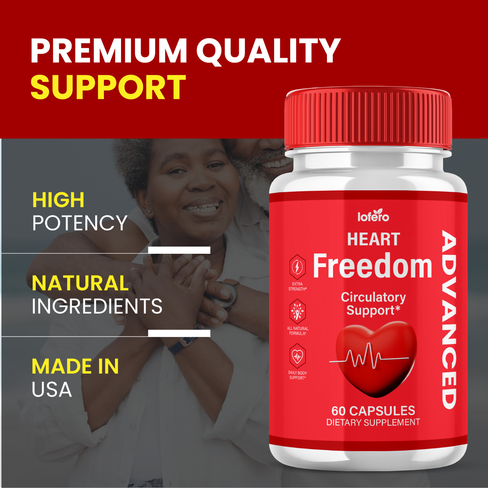 Heart Freedom Capsules Advanced Circulatory Health Support Blood Pressure (60ct)
