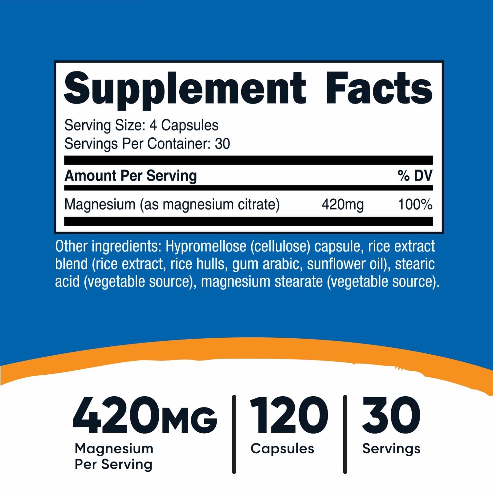 Nutricost Magnesium Citrate 120 Capsules, 420mg – Gluten Free, Non-GMO