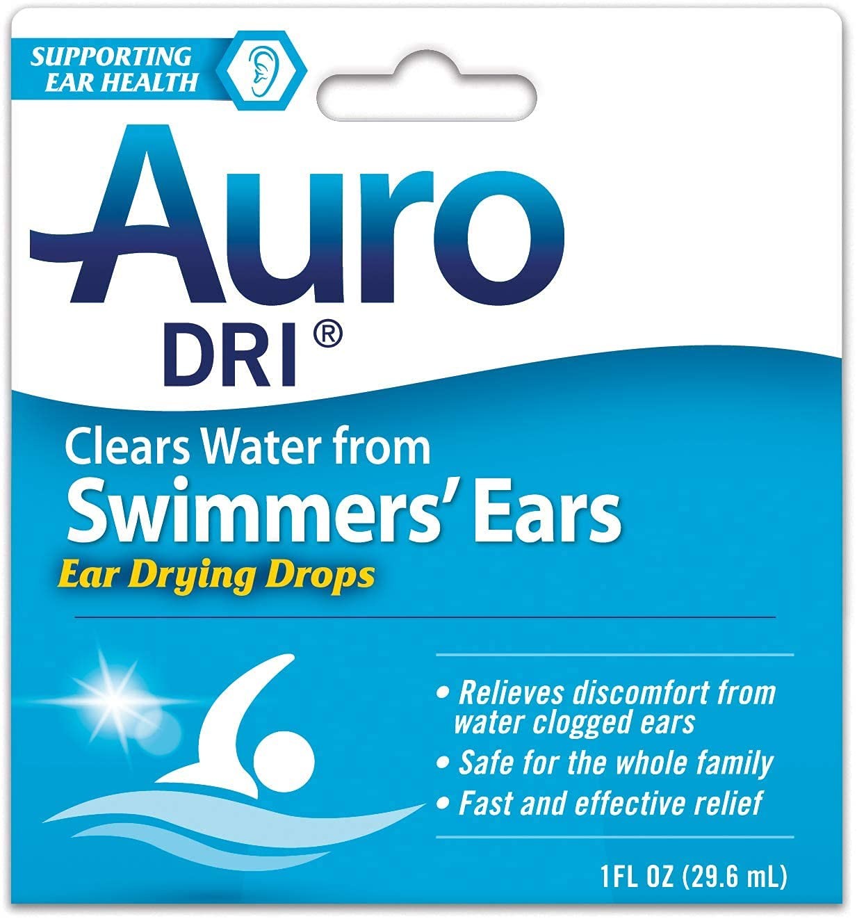 Auro-Dri Ear Water-Drying Aid, Helps Swimmers’ Ear, 1 Fl 1 Oz (Pack of 6)