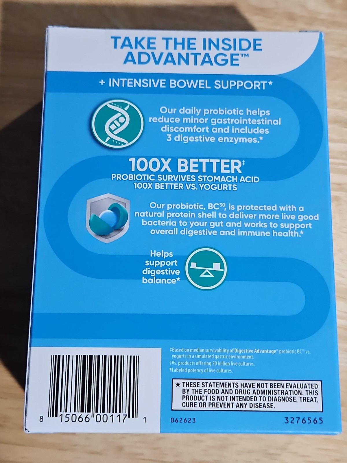 Digestive Advantage Daily Probiotics + Intense Bowel Support 96 Count Pills