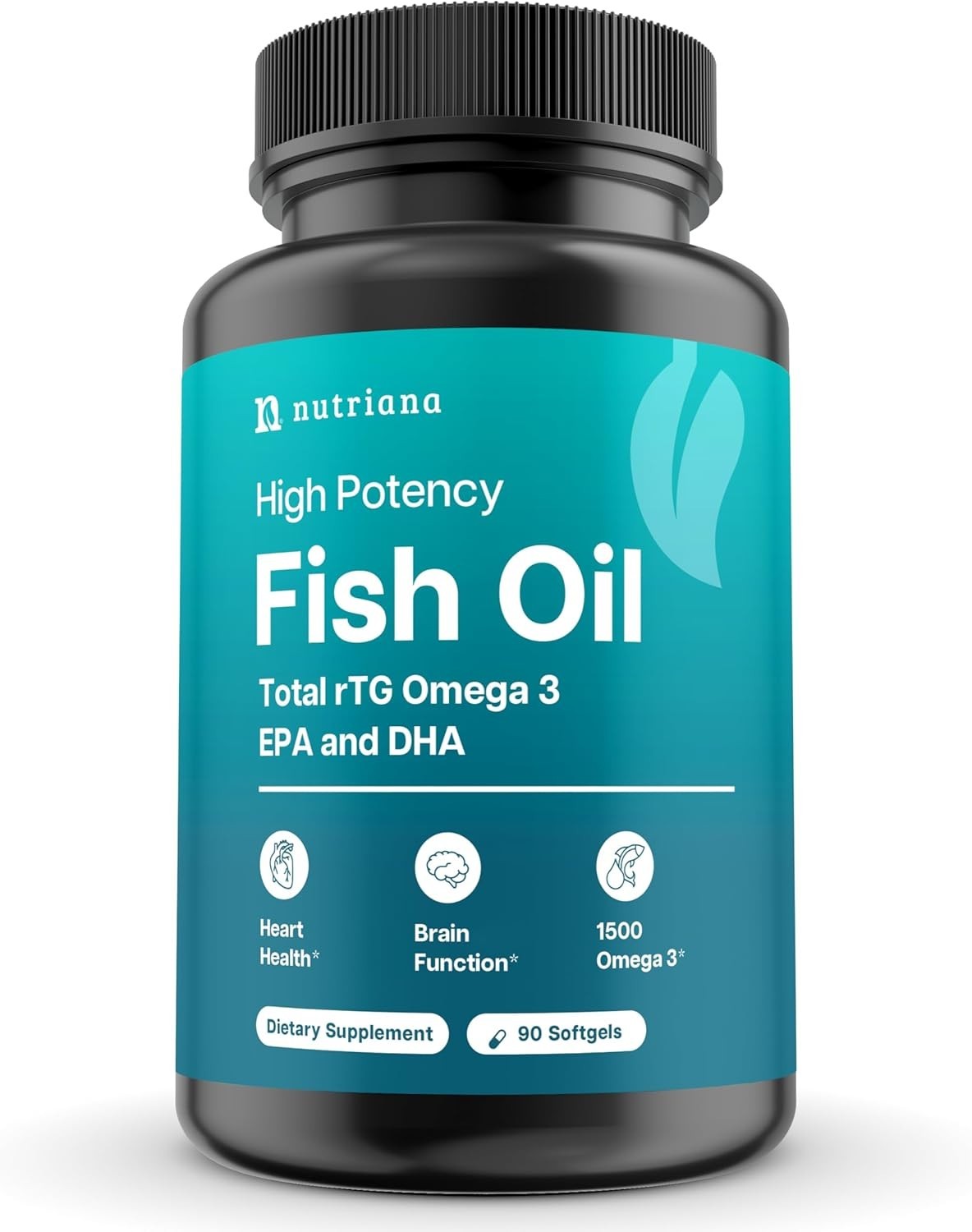 Mini Fish Oil Softgels 1500mg – Odorless Burpless Omega-3 Easy to Swallow