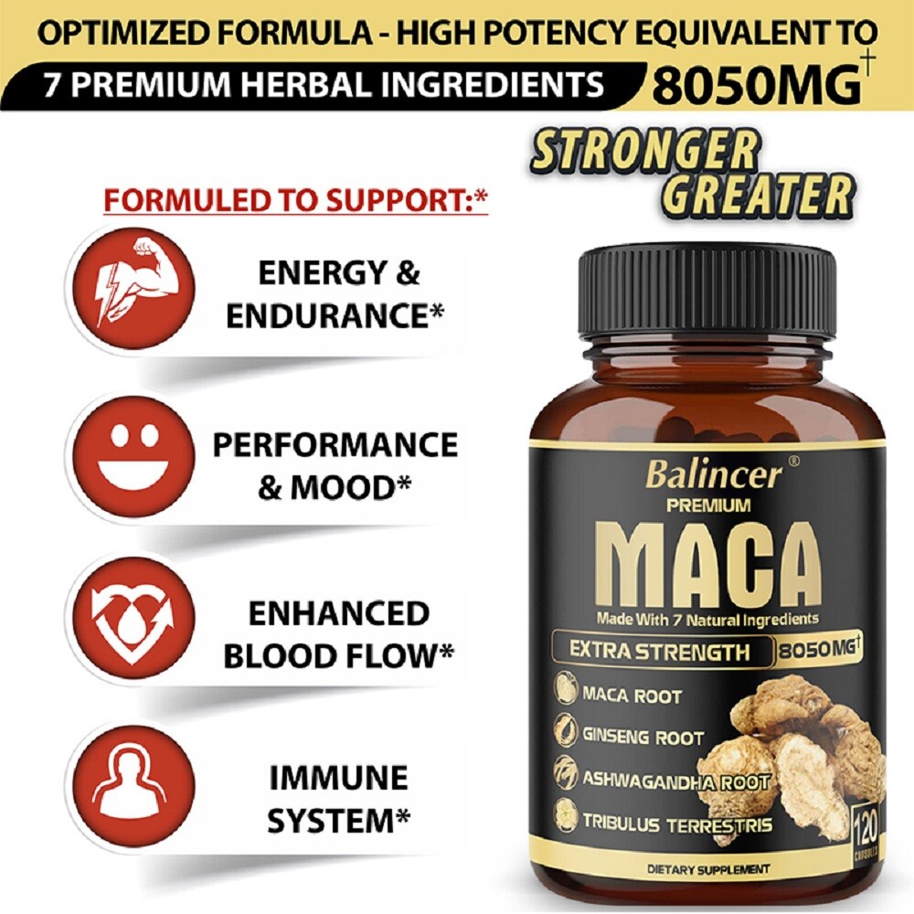 Maca Capsules – Enhance Energy Increase Endurance,Muscular And Strength