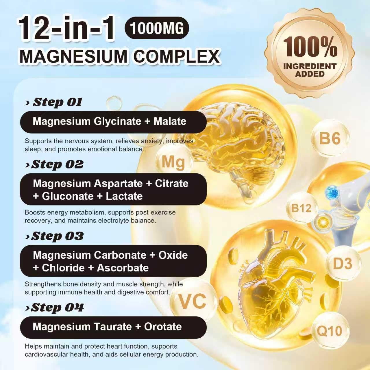 21 in 1 Liposomal 1400mg Magnesium Complex (Citrate, 120 Count (Pack of 1)