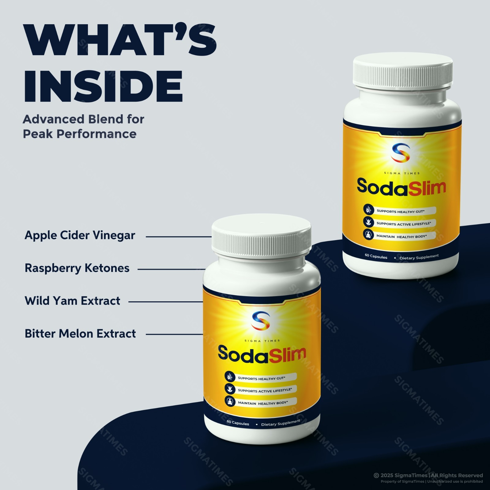SodaSlim Capsules, Soda Slim Natural Pills for Healthy Weight Loss 60ct