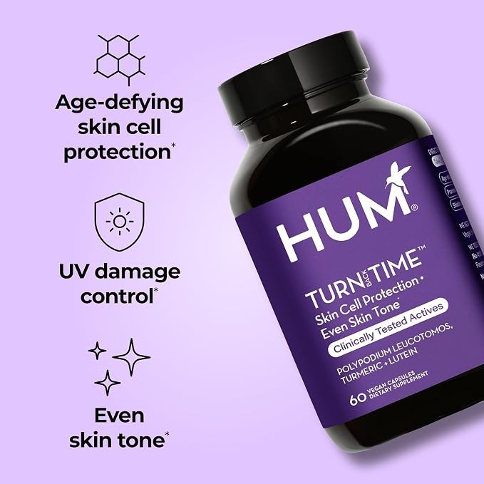HUM Turn Back Time Anti Aging Skin Support SupplementCapsules Daily Formula 100g