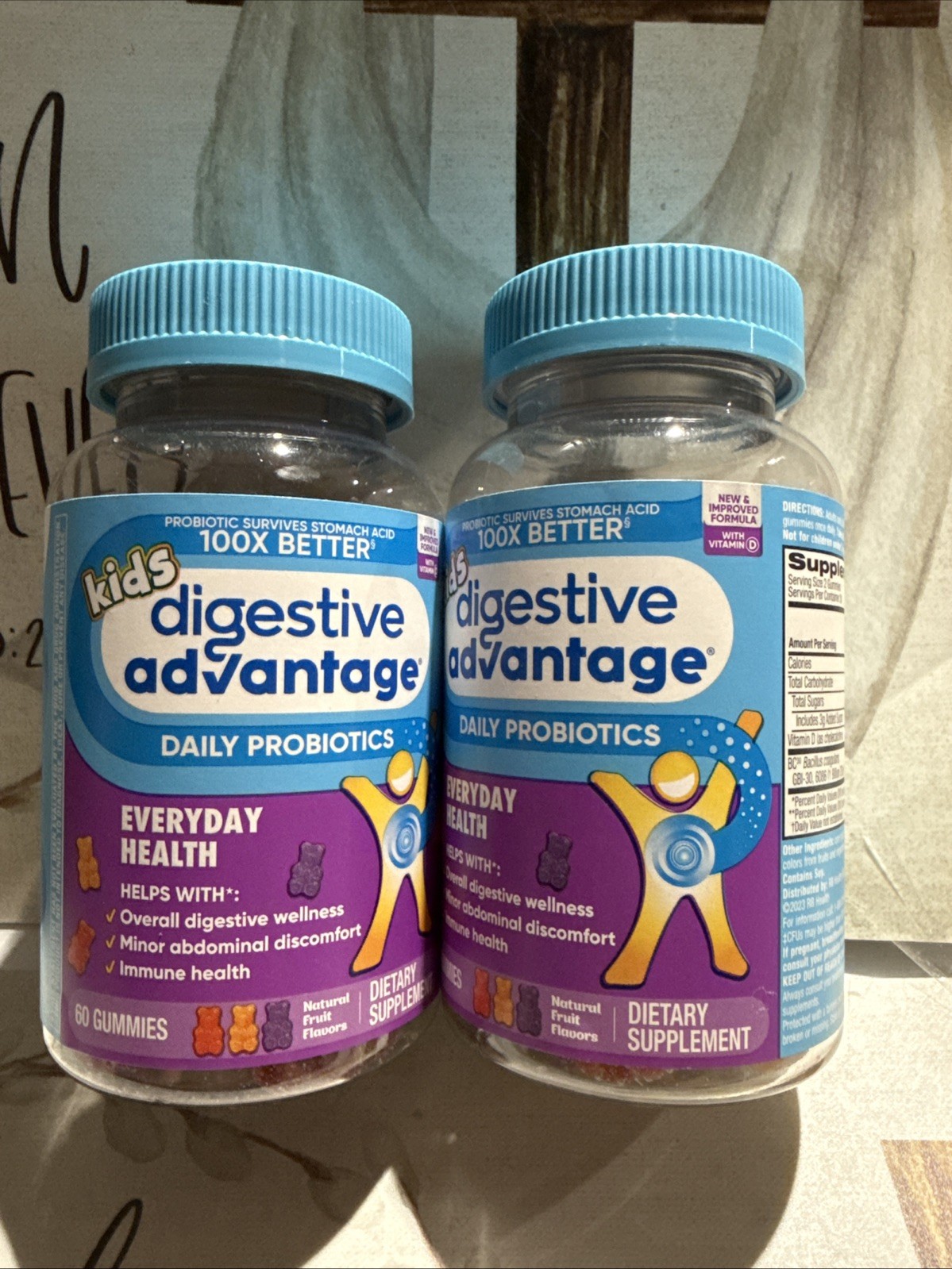Digestive Advantage Daily Probiotic – 60 Count Gummies Kids (2 Pack) Exp 08/26