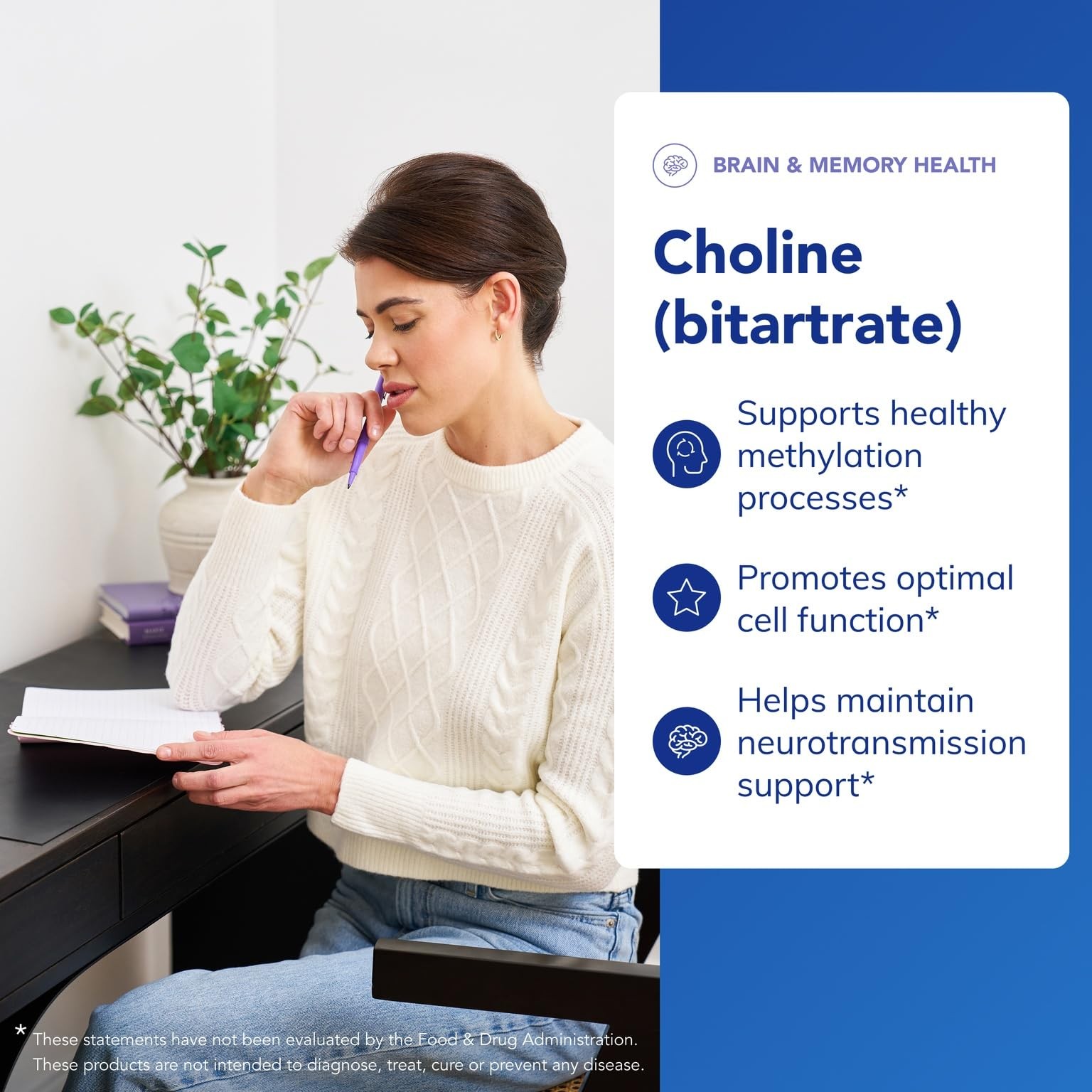 Pure Encapsulations Choline (Bitartrate) – 275 mg 100 Count (Pack of 1)