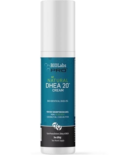 DHEA 20mg Cream Unscented Bioidentical Natural Two Month Supply 3oz Body