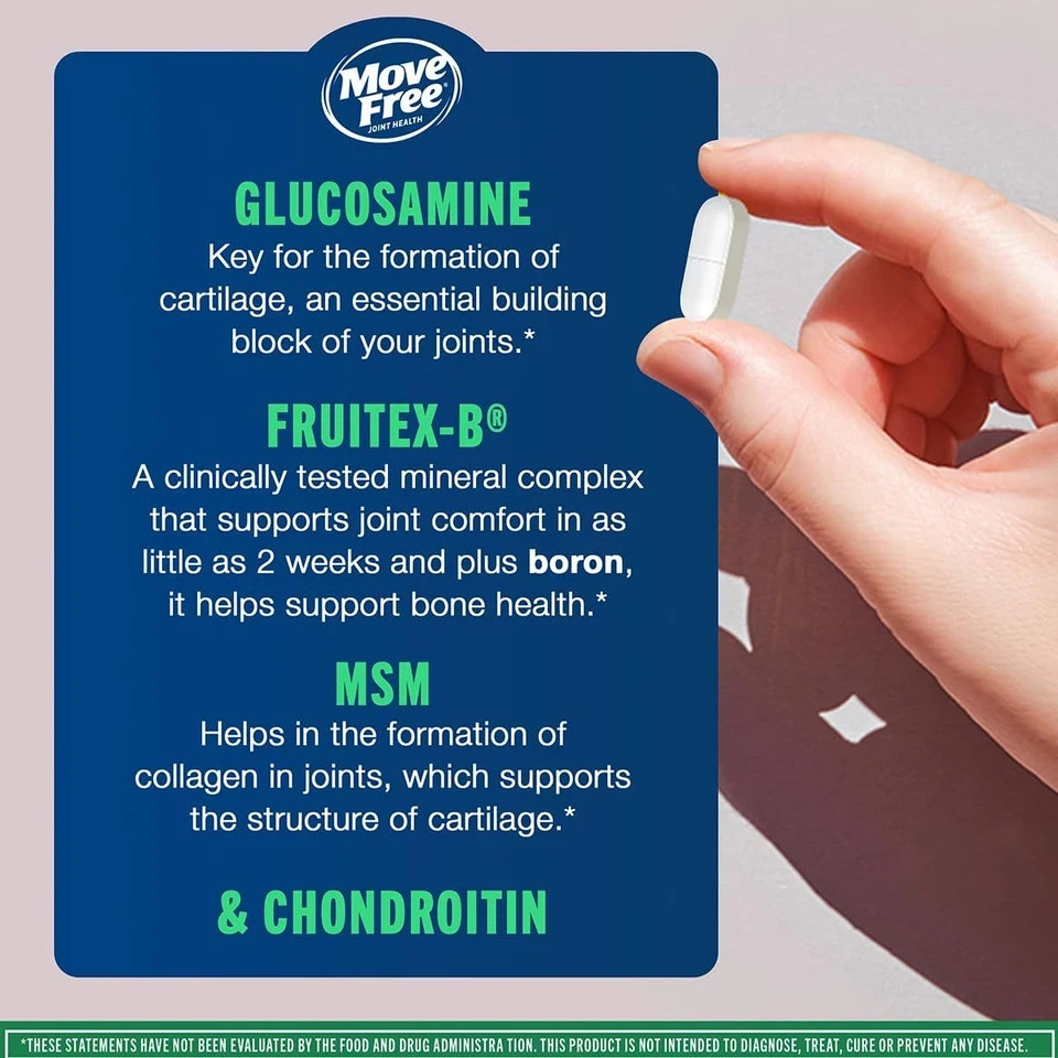 Schiff Move Free Joint Health Advanced MSM With Glucosamine Coated Tablets 120