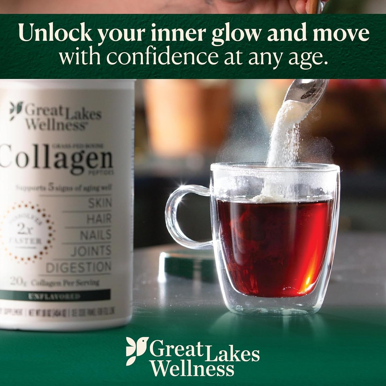 Great Lakes Wellness Collagen Peptides Powder – Supports Aging, Skin, Hair, N…