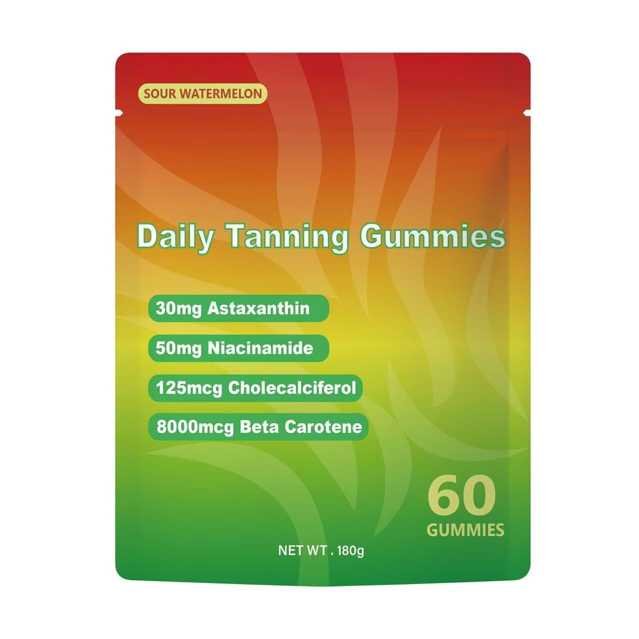 Daily Tanning Gummies Supplement – 60 Gummies 30-Day Supply