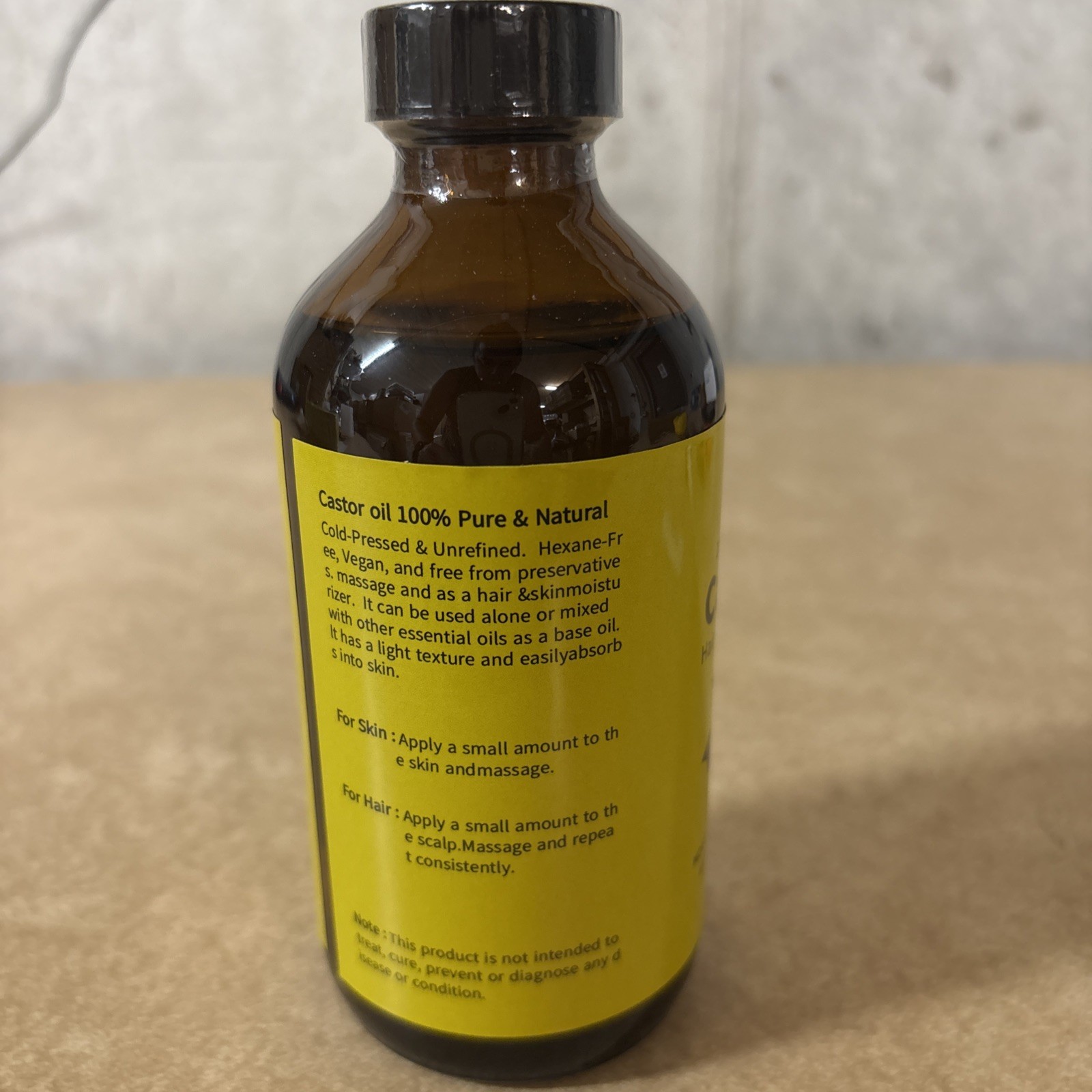 ReTide 100% Pure & Natural Cold Pressed Organic Castor Oil 8oz