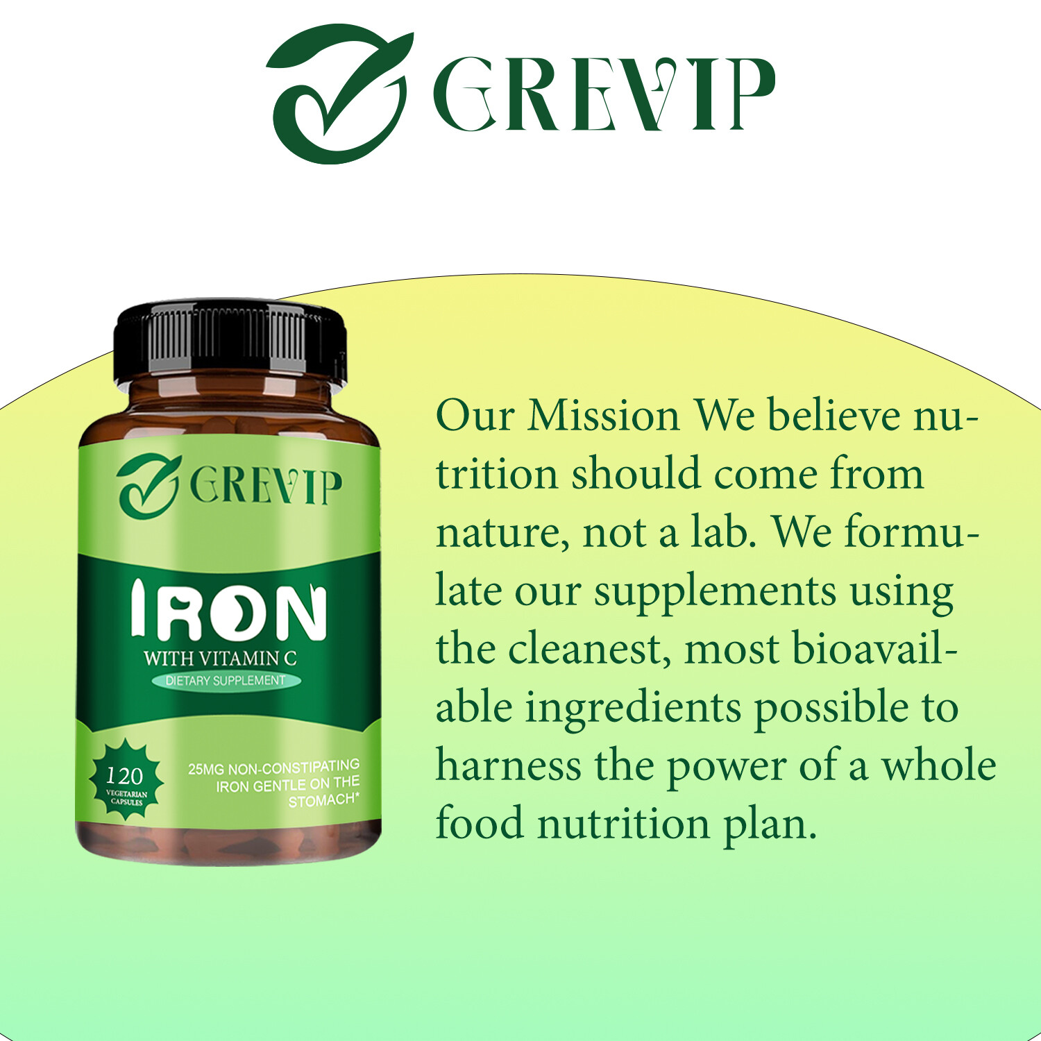 Iron 25mg – Vitamin C – Blood Energy Suppor, Red Blood Cell, Anaemic Supplement