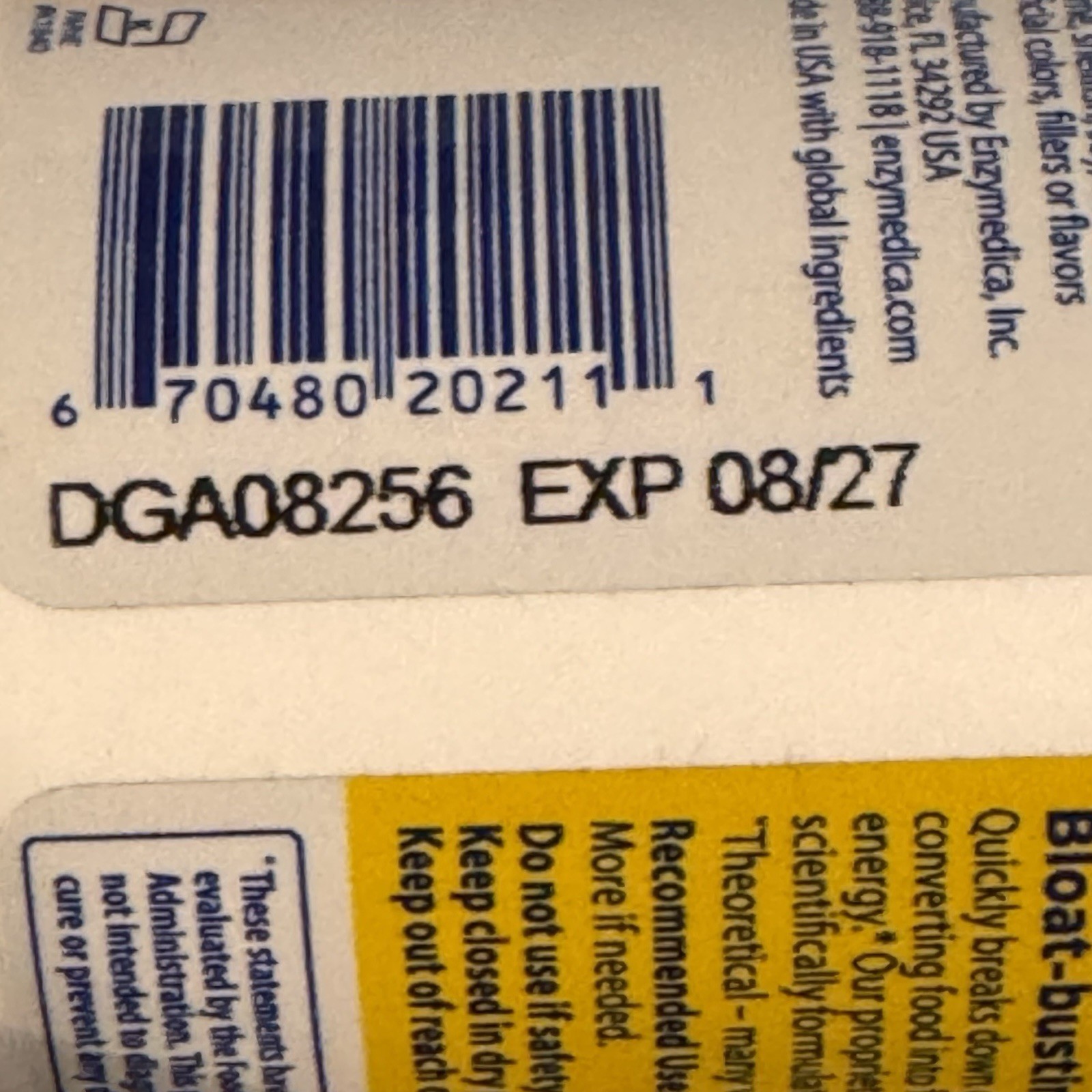 Enzymedica Digest Gold (45) & Digest Spectrum (30) & GlutenEase (60) 12/26-8/27