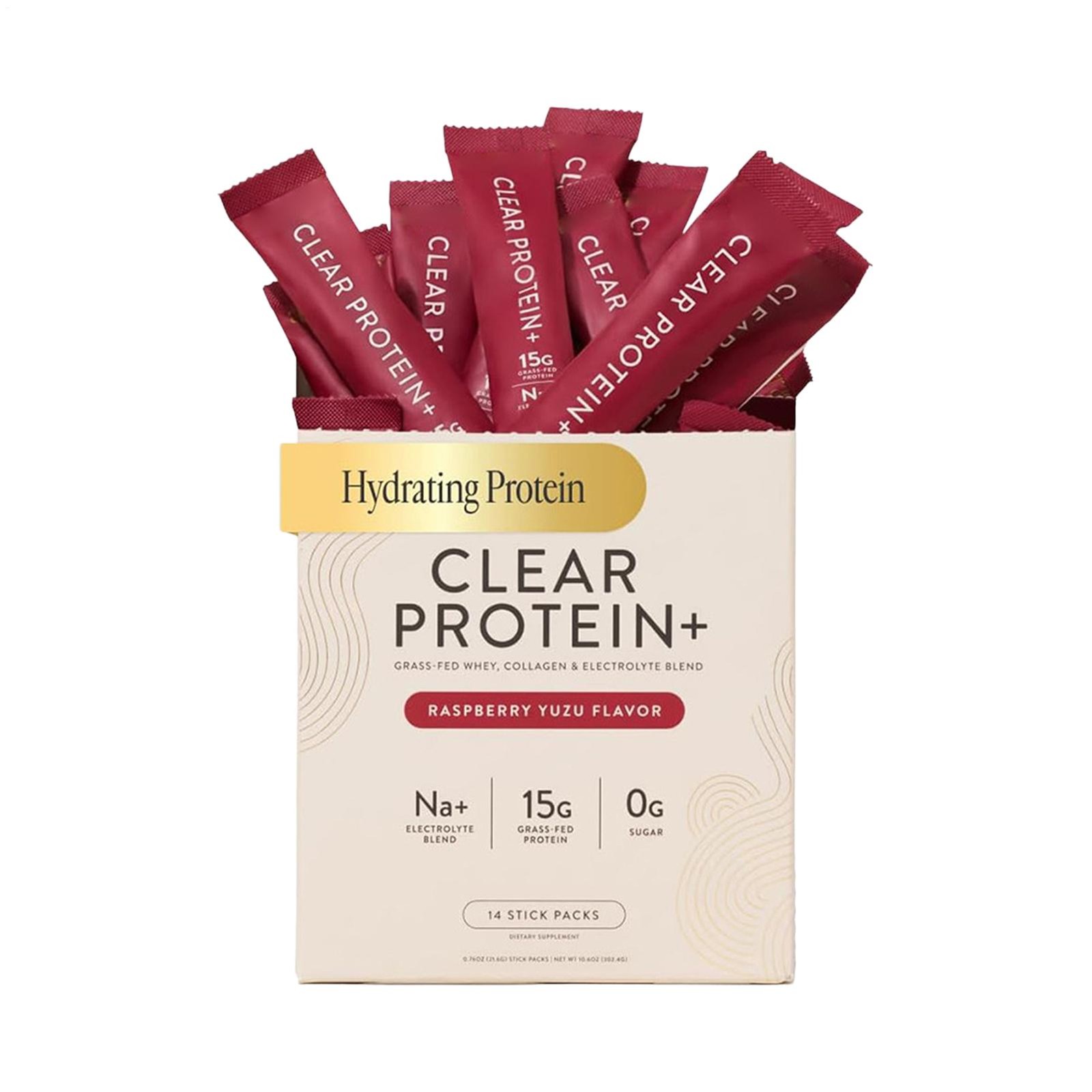 Protein Clear Plus 15g Grass-Fed Raspberry Yuzu 20Ct Zero Sugar 14Pack