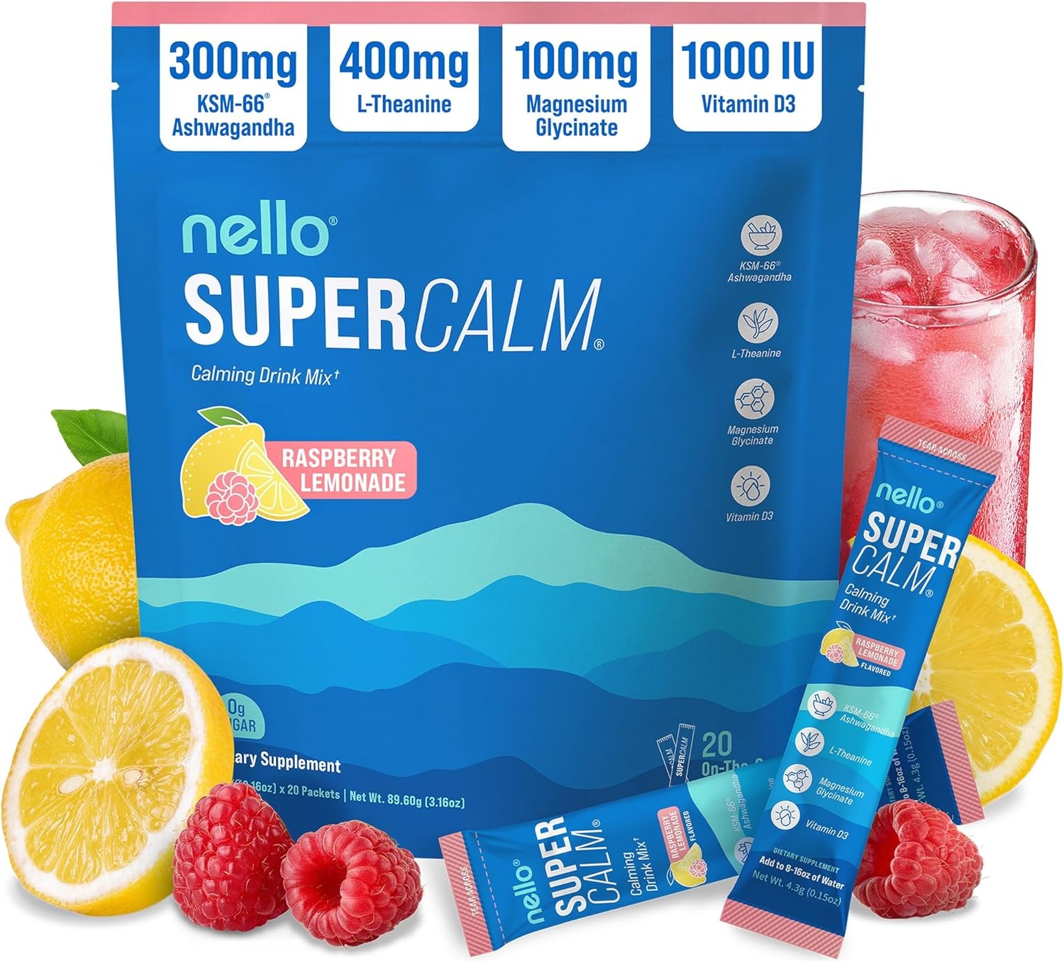 Calming Natural Powder Drink Mix Stress Relief & Restful Sleep Wellness Support