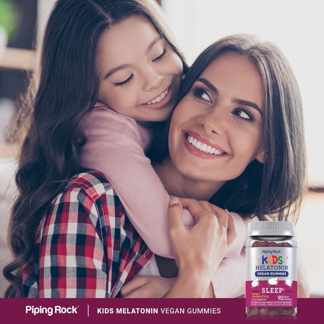 Kids Melatonin Gummies 1mg 90Count Mixed Berry Sleep Support Vegan Non-GMO Glute