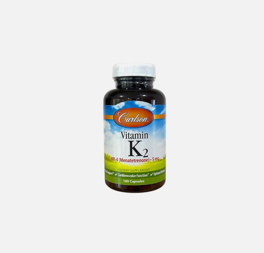 Carlson Laboratories Vitamin K2 MK-4 5mg 180 Soft Gels, EXP 03/2028