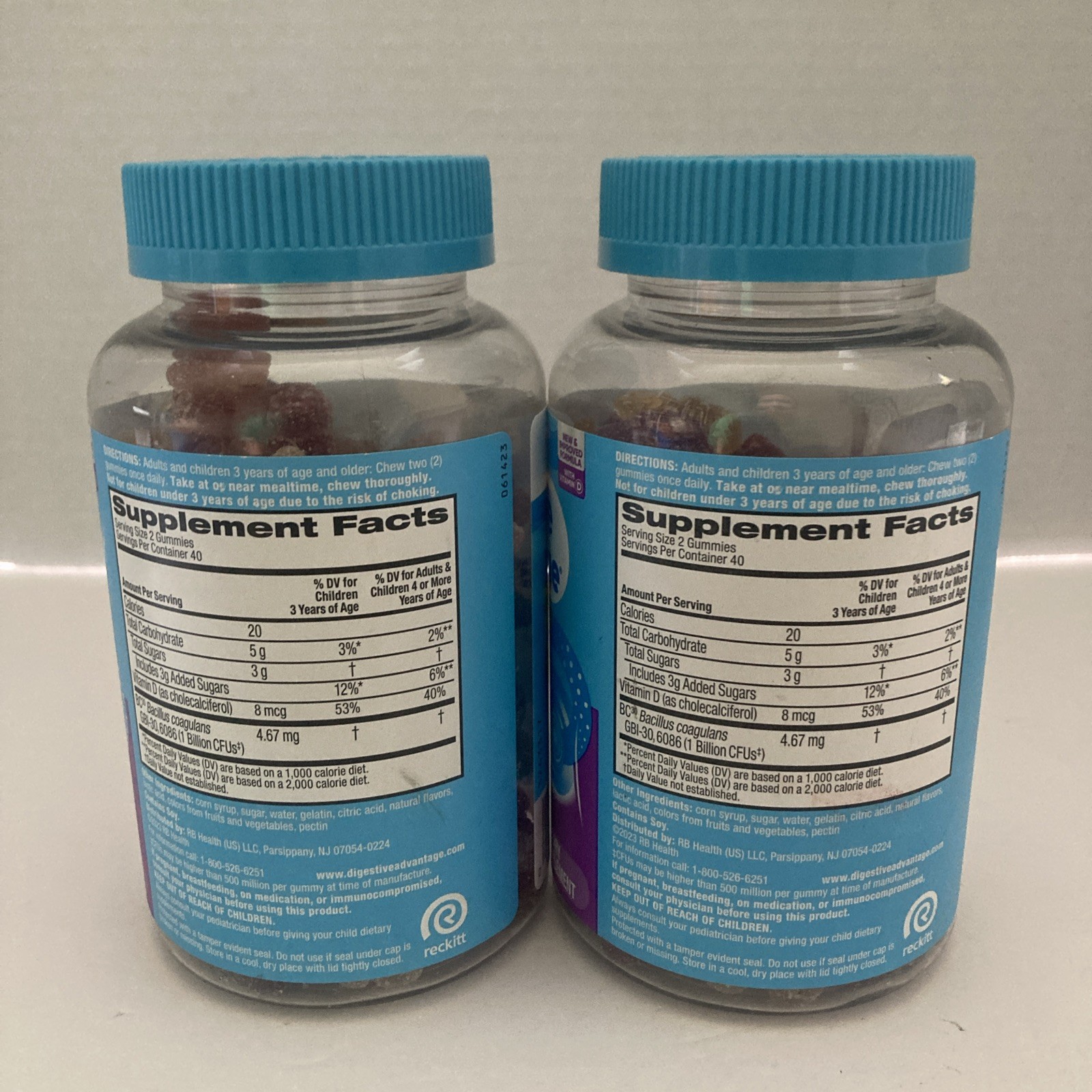 2 Bottles Digestive Advantage Daily Probiotics 80 Gummies Each 1/2027 New
