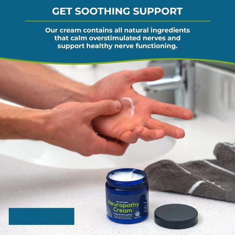 Basic Vigor Migrastil Neuropathy Relief Cream Strength for Feet Legs Hands
