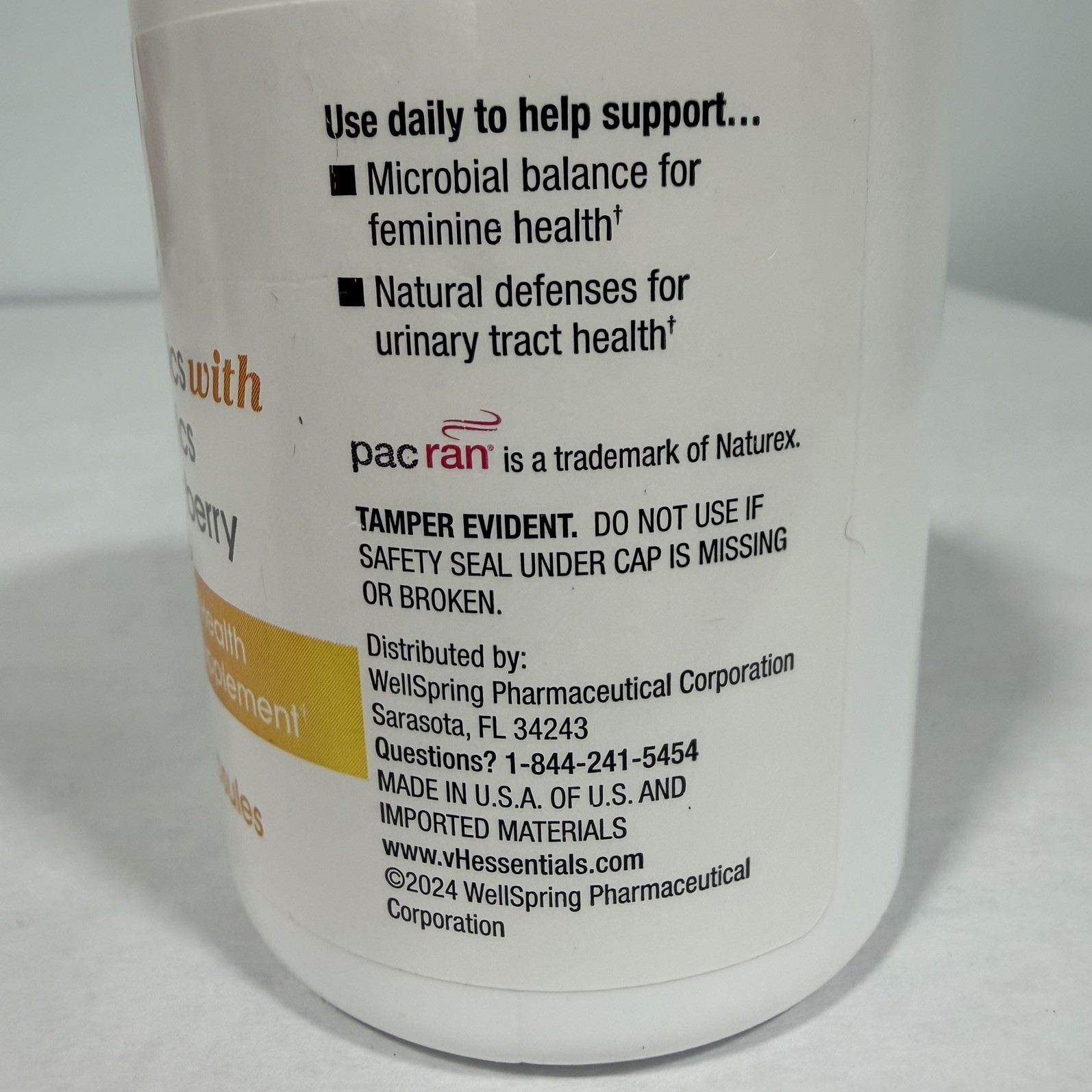 vH Essentials Probiotics w/ Prebiotics & Cranberry – Feminine Health, Urinary