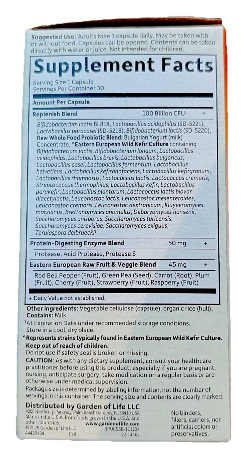 Garden of Life RAW Probiotics Ultimate Care Shelf Stable 30 Caps FREE SHIPPING