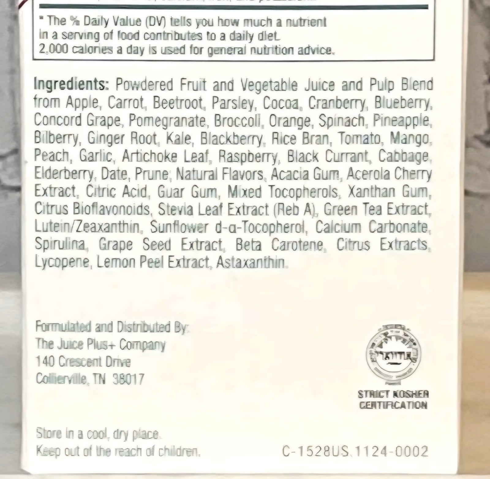 Juice Plus+ Superfood Powder 30 Stick Packs 7.5 Oz EXP. 07/2026