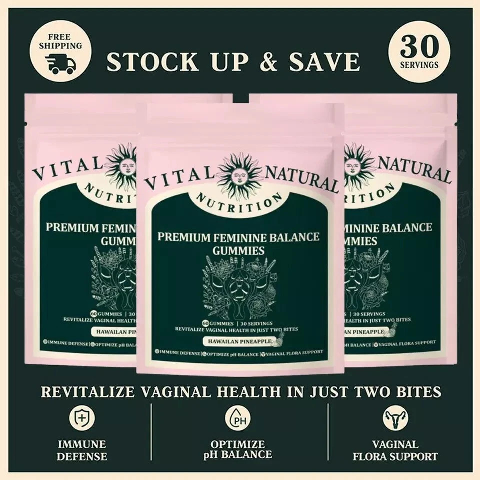 3PCS Vital Source Feminine Balance Gummies Hawaiian Pineapple