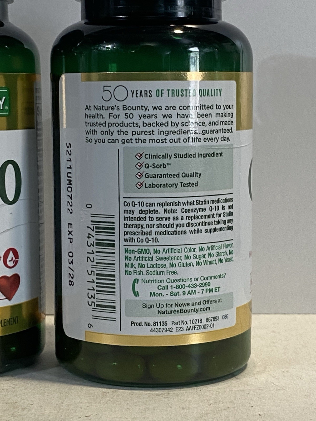 Lot of 5 ~ Nature’s Bounty ~ CoQ10 100 mg ~ 75 Rapid Softgels ~ Exp 05/2027+