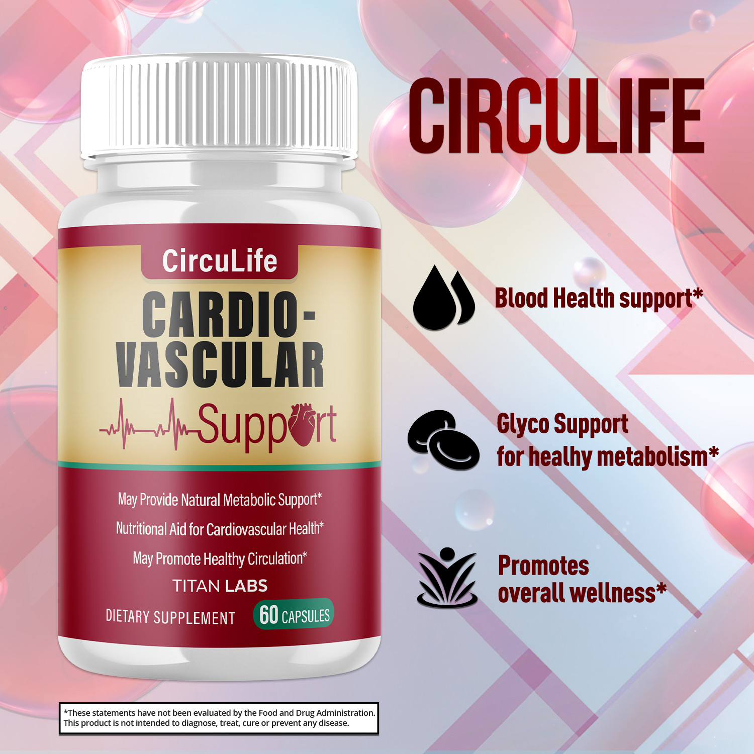 (5 Pack) Circulife Advanced Blood Support Vitamin Formula Circu Life 300 Capsule