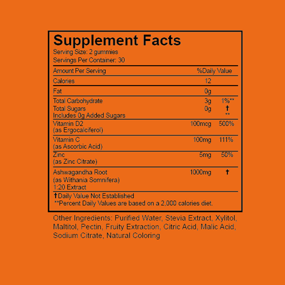 Ashwagandha Gummies, Vegan, KSM 66 Ashwagandha for Stress Support, 60 Count