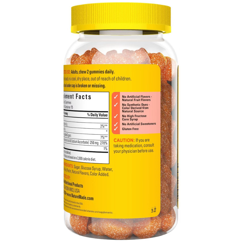 Nature Made Vitamin C 250mg Per Serving f – Tangerine Flavored – 150ct