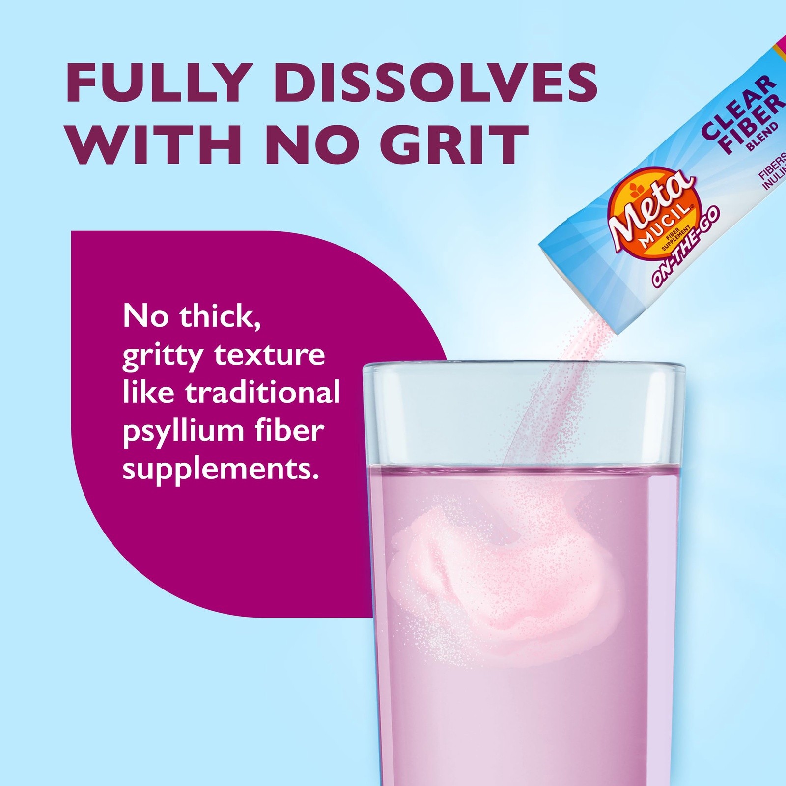 Metamucil Mixed Berry Fiber Powder Sticks 21ct