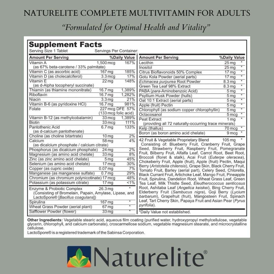 Ultimate Multivitamin Multimineral Superfood 42 Fruit and Vegetables For Adults