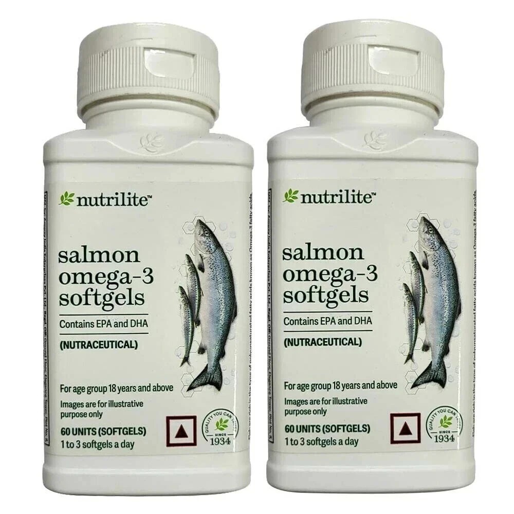 2x Nutrilite Salmon Omega 3 Tablets – 120N fast shipping without artificial…