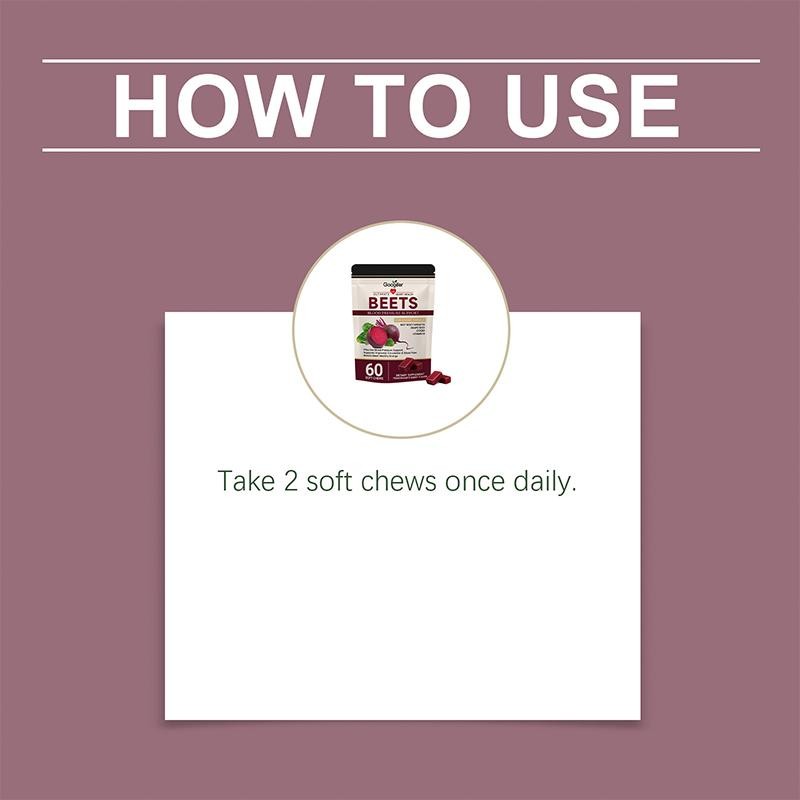 Googeer Total Beets Concentrated Beet Root Soft Chews 60-Count