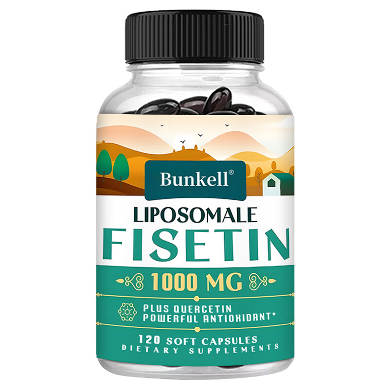 Liposomal Fisetin Softgels Quercetin High Potency 1000mg Antioxidant 120 Pills