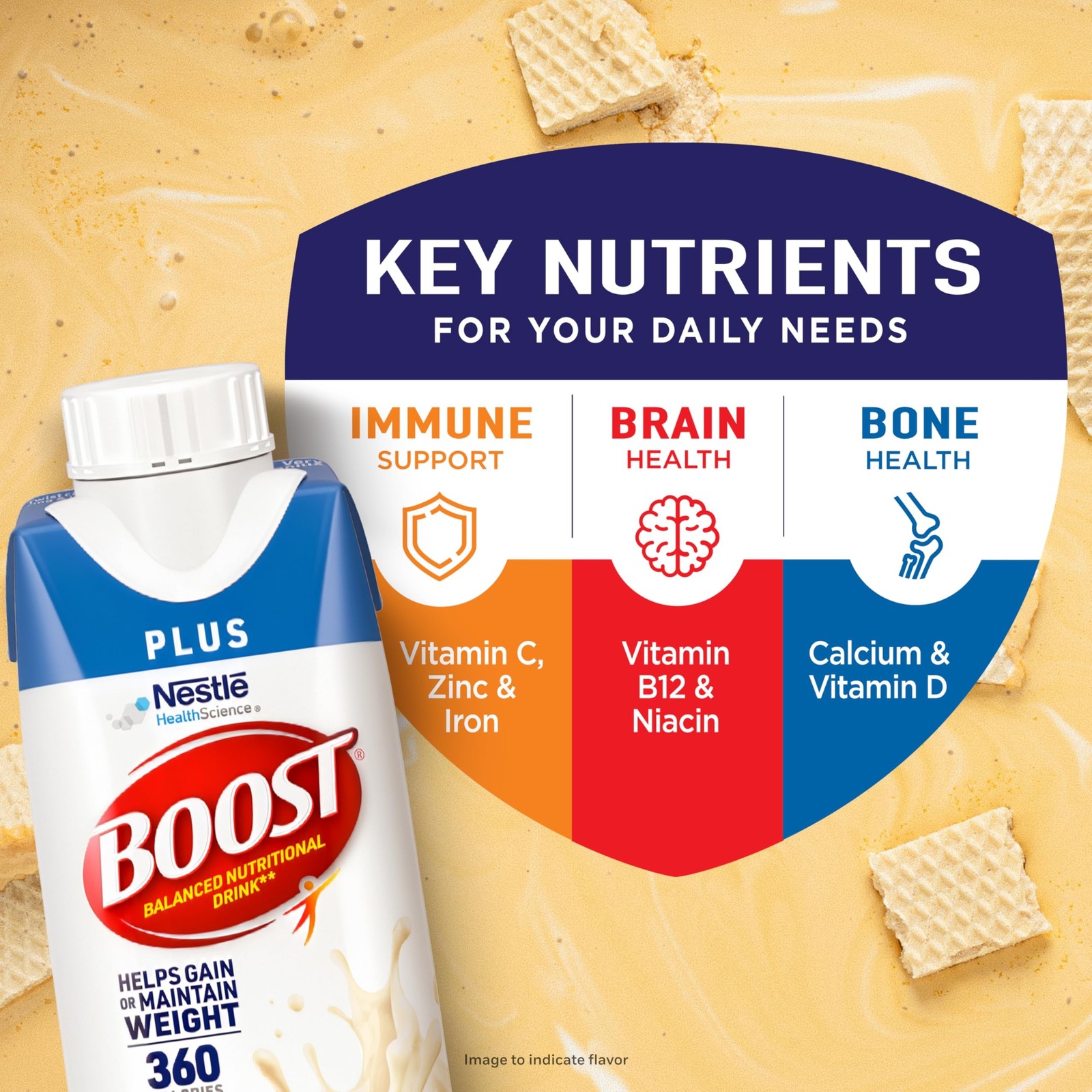 BOOST Plus Nutritional Drink, Very Vanilla, 8 fl oz (Pack of 24)