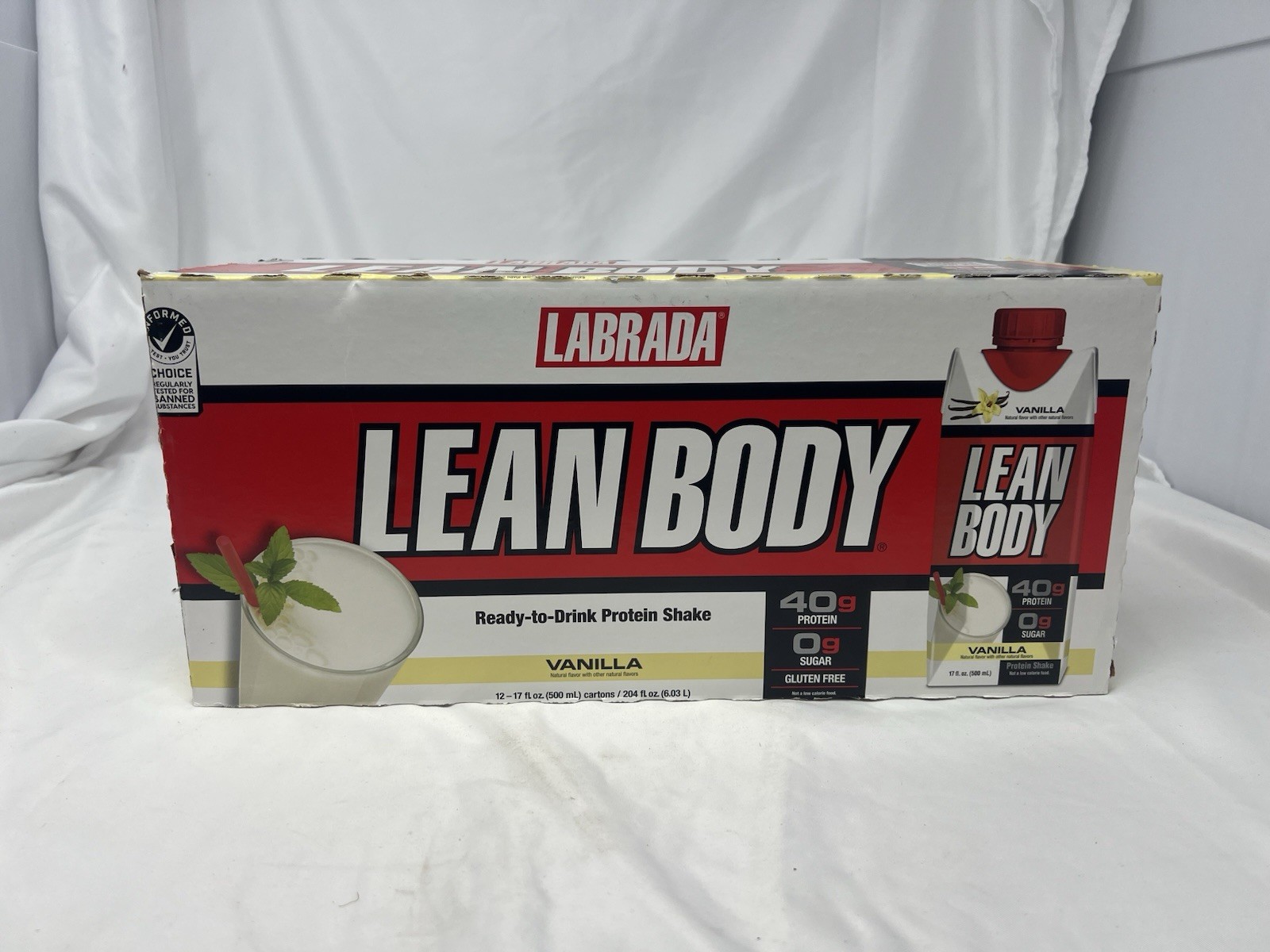 Labrada Lean Body Protein Shake 40G Ready To Drink 17 Fl Oz Pack Of 12 Nov2026