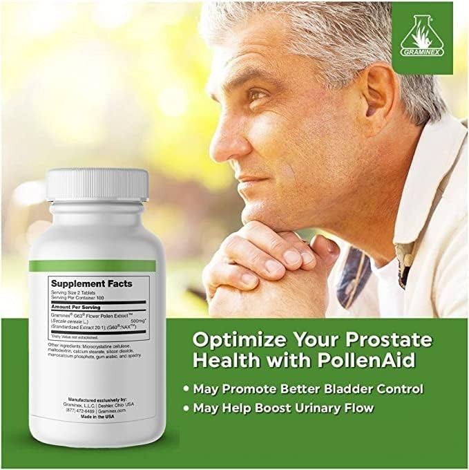 PollenAid Prostate Supplement: All Natural Prostate Support for Bladder Contr…