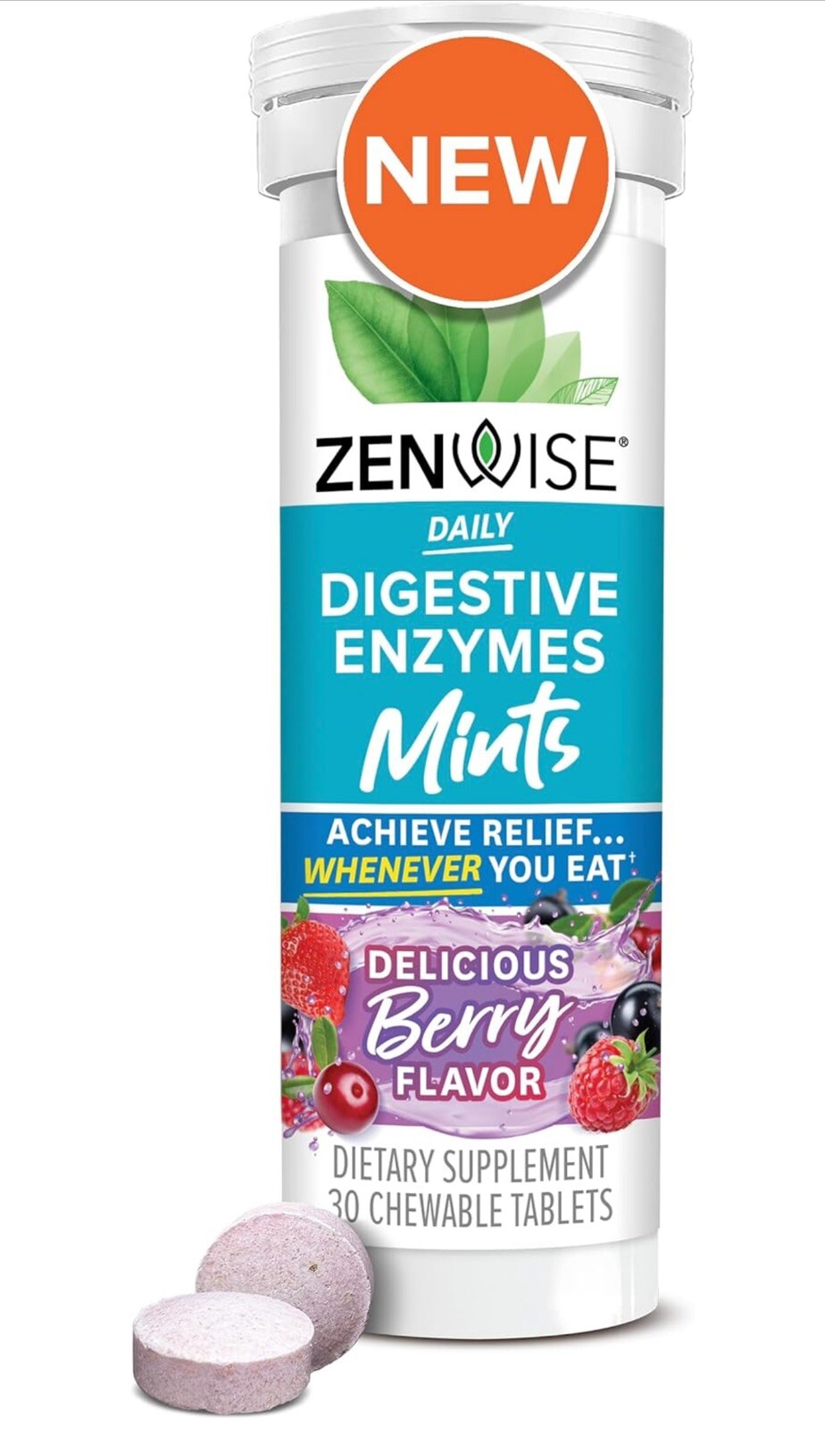 Zenwise Health Chewable Digestive Enzymes with Bromelain – Multi Enzymes
